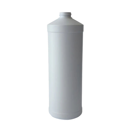 1LT HDPE White Cylinder Bottle 28/400 | SKU: BSB-128